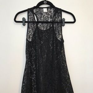 Black bathing suit cover up